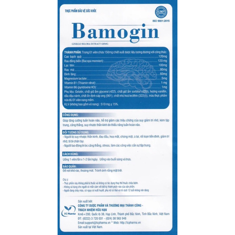Viên uống Bamogin Thành Công