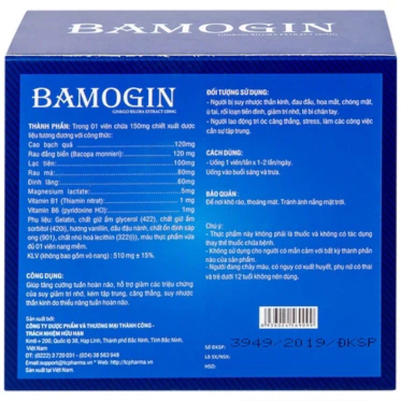Viên uống Bamogin Thành Công