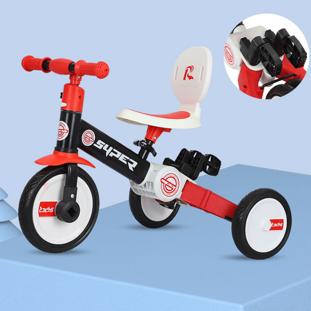 Xe đạp 3 bánh cho bé 2in1 xe đẩy cho bé cao cấp đa năng 1-5 tuổi