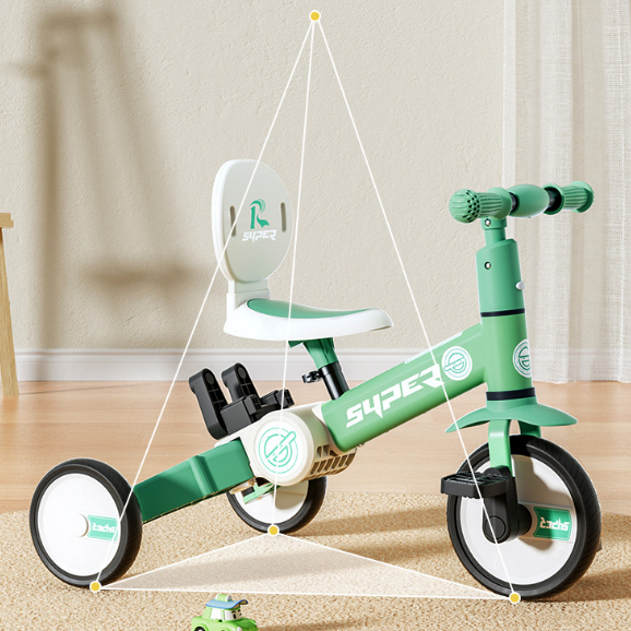 Xe đạp 3 bánh trẻ em xe chòi chân thăng bằng cho bé xe đẩy cao cấp 3in1 cho bé 1-5 tuổi