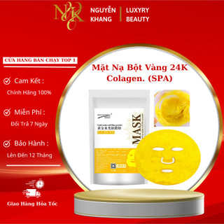 Bột dẻo mặt nạ vàng colagen 24k. mặt nạ bột đắp trắng da. bộ đắp mặt spa gói 1kg