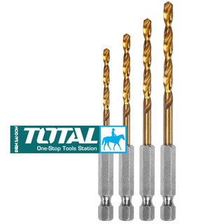 Total bộ 4 mũi khoan kim loại đuôi lục giác tacsd4041