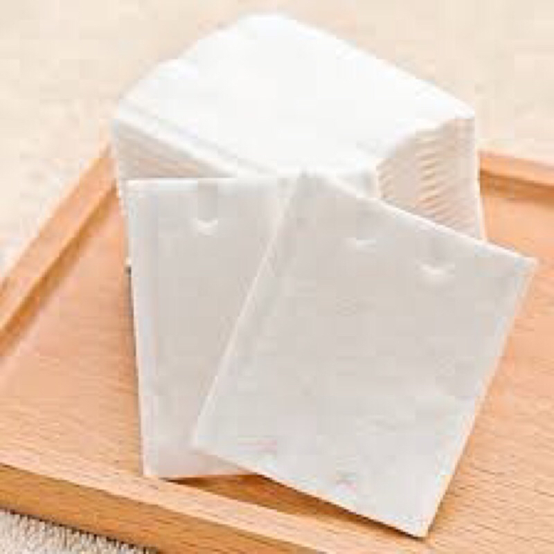 Bông Tẩy Trang Gấu Dâu Tây 3 Lớp - Bông Siêu Mềm Mịn 222 Miếng.