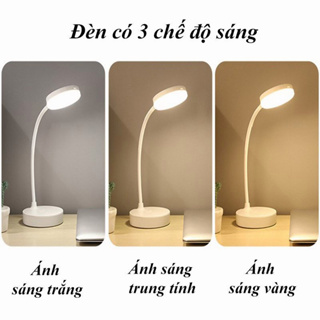 Đèn Học Mini Chống Cận Asaki Để Bàn Cảm Ứng Tích Điện Thông Minh