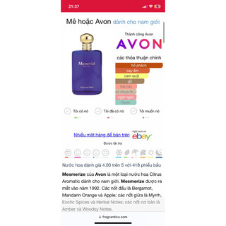 Nước Hoa Avon - Mesmerize EDP 100ml
