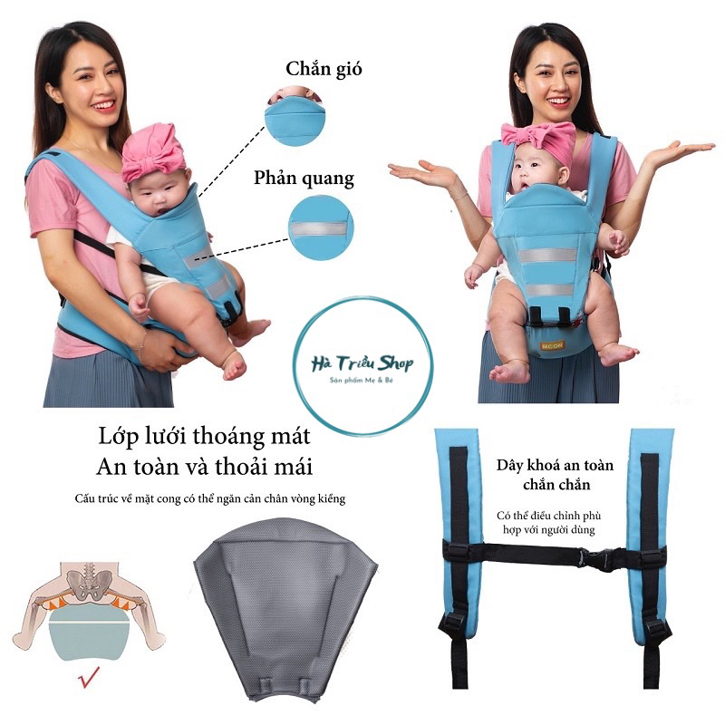 ĐỊU NGỒI MOON 4 TƯ THẾ AN TOÀN CHO BÉ