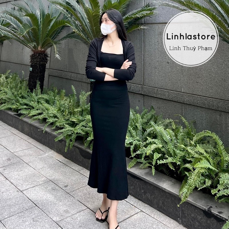 Áo Cardigan Ngắn Chất len Tăm Thoáng khí phong cách Hàn Quốc