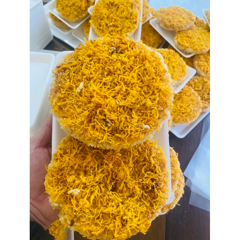 Combo 10 cơm cháy, cơm lứt tròn chà bông 1,2kg siêu ngon Phú Yên