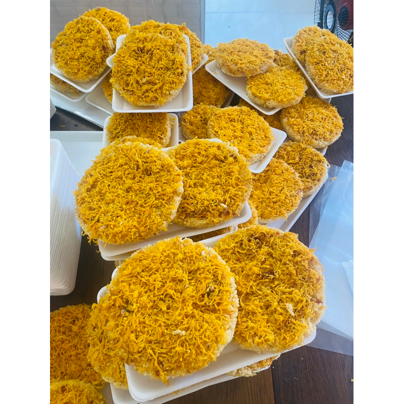 Combo 10 cơm cháy, cơm lứt tròn chà bông 1,2kg siêu ngon Phú Yên