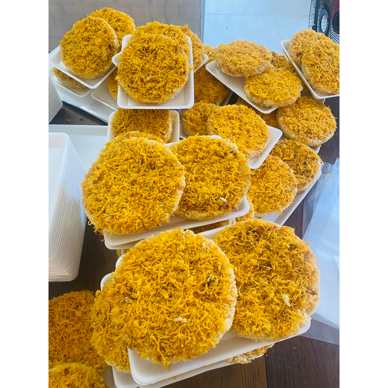 Combo 10 cơm cháy, cơm lứt tròn chà bông 1,2kg siêu ngon Phú Yên