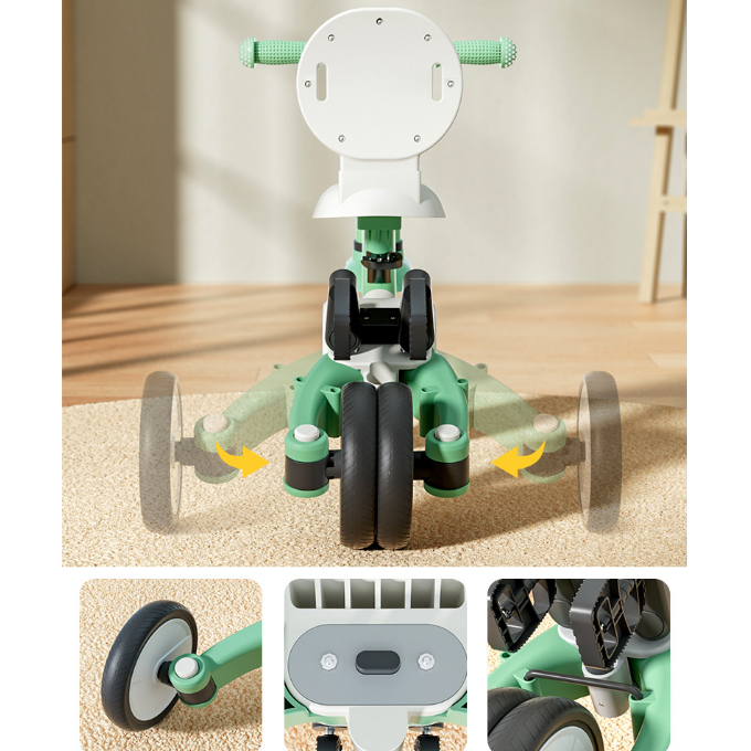 Xe đạp 3 bánh trẻ em xe chòi chân thăng bằng cho bé xe đẩy cao cấp 3in1 cho bé 1-5 tuổi