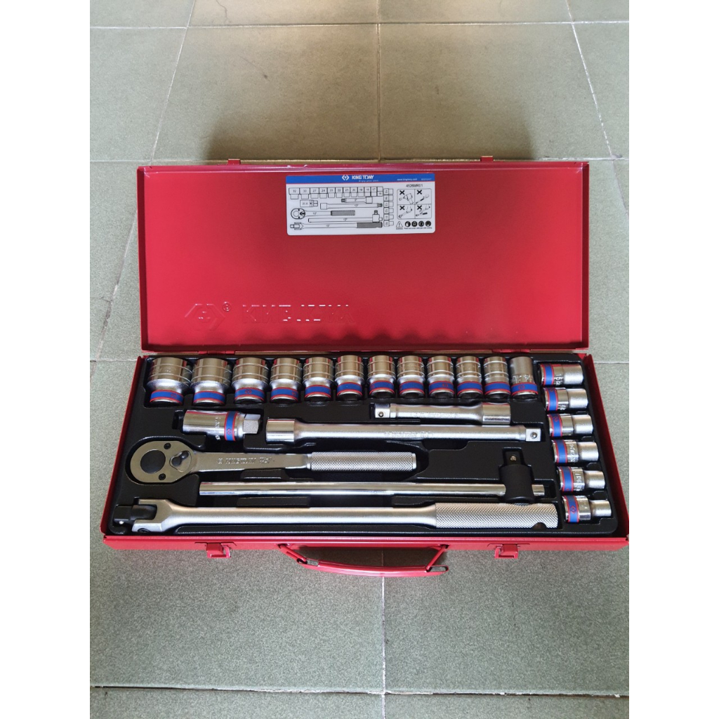 Đầu tuýp đầu khẩu ngắn cần 1/2 Kingtony 8mm-32mm 4330/4335