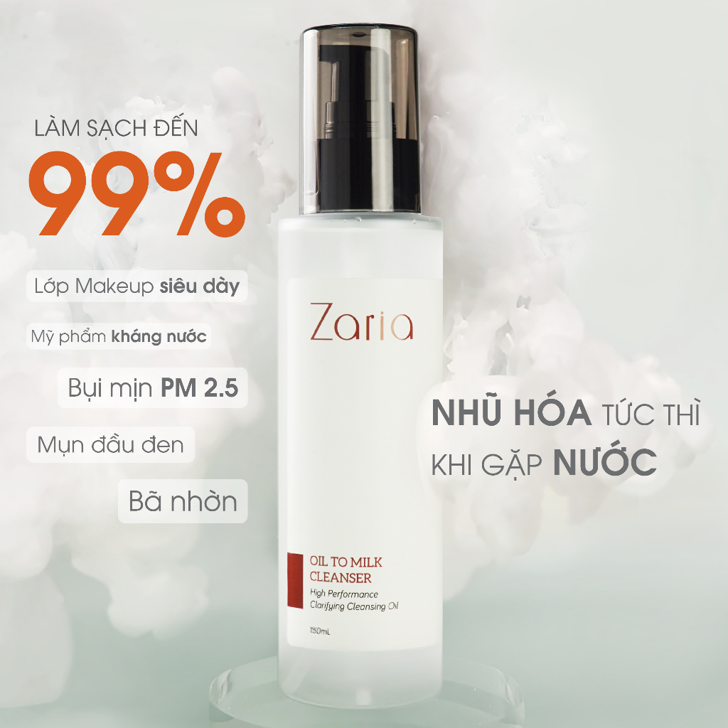 Dầu Tẩy Trang Làm Sạch Sâu Dưỡng Ẩm Nhũ Hóa Tức Thì Zaria Oil To Milk Cleanser