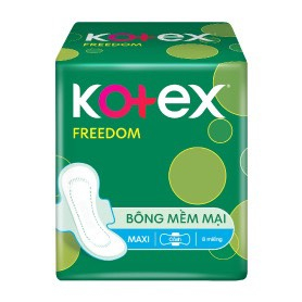 Combo 4 Gói Băng vệ sinh Kotex Freedom Mặt bông Có cánh (8 miếng/gói)