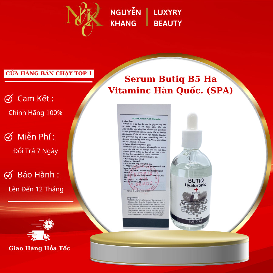 Tinh Chất Serum 100ml Serum Vitamin B5 BUTIQ Lab Hàn Quốc Chính Hãng