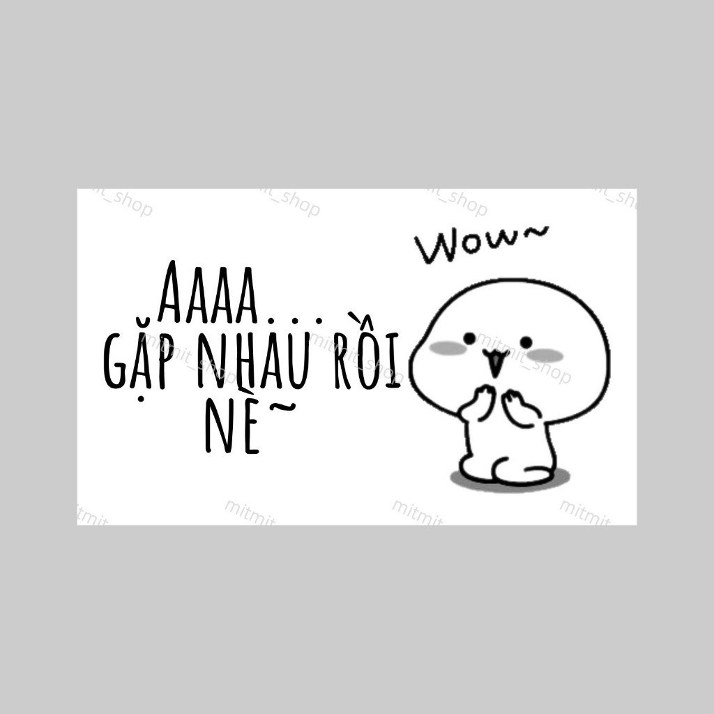 SET 50/100C MEME ĐẦU TRỌC CẢM XÚC 5x3CM / mitmit_shop