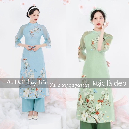 Áo Dài In Hình Cách Tân Nữ TH20