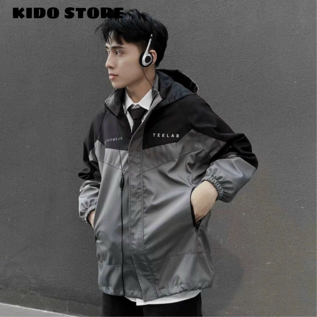 Áo khoác dù gió nam nữ có mũ nón 2 lớp thiết kế trẻ trung form đẹp KG51