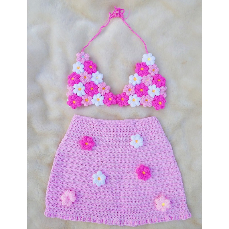 🌞SET bikini móc len đi biển