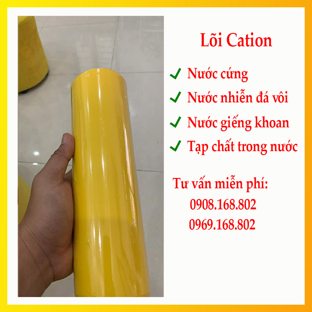 Lõi Lọc Cation 10 inch - Xử Lý Nước Nhiễm Đá Vôi,  Nước Cứng, Nước Phèn, Clo