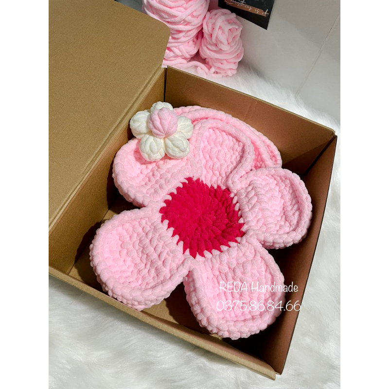 TÚI HOA LEN 5 cánh Handmade, túi hoa len BLOOMBAG