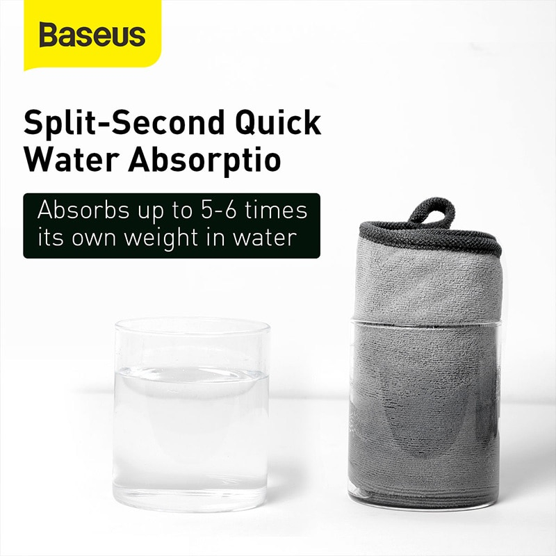 Khăn lau ô tô xe hơi Baseus 3 lớp vải sợi siêu thấm hút, hàng chính hãng, cao cấp - Cao Minh Shop