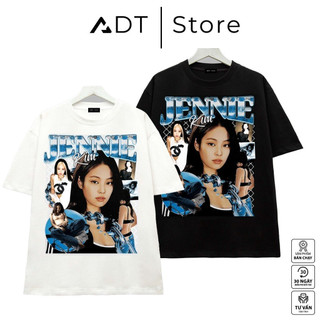 Áo thun ADT.Store x BlackPink Vintage Rapper Hàn Quốc Jennie. 2 Mẫu áo đen/trắng