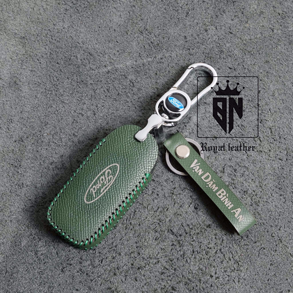 Bao da, bọc, ốp, chìa khoá xe ô tô Ford Territory 2022 2023 Teritory handmade da thật 009