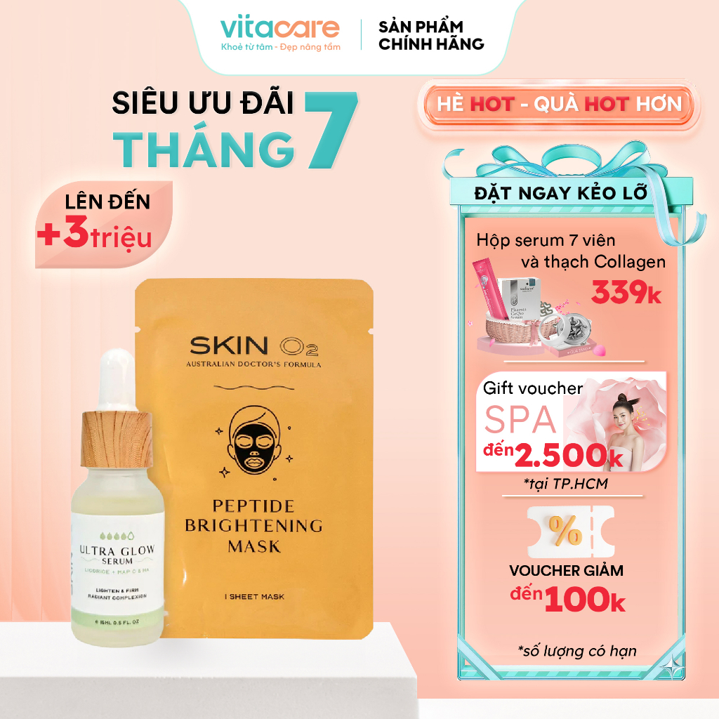 Bộ kit serum làm sáng da Ultra Glow Skin O2