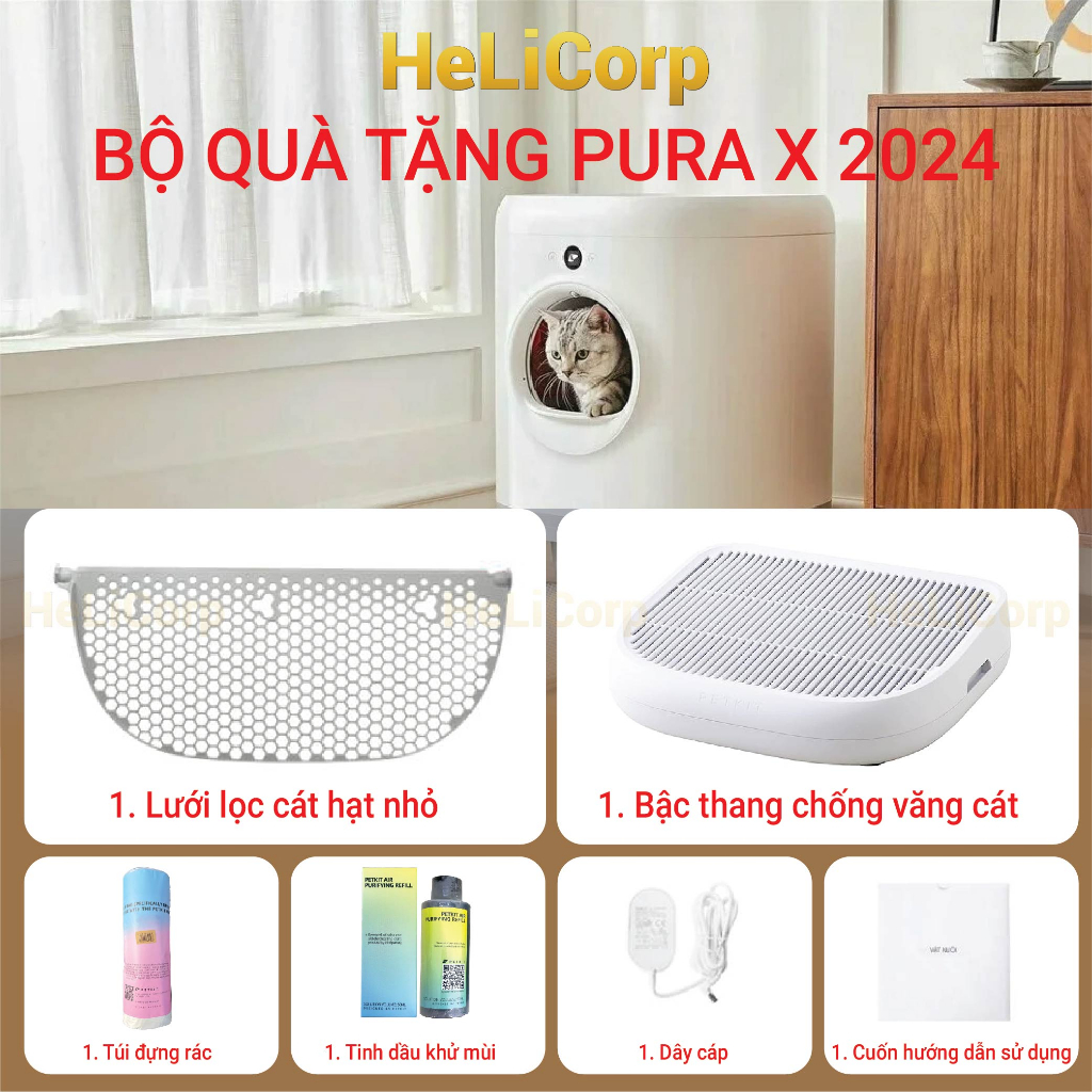 Máy Dọn Phân Mèo Tự Động Petkit Pura X phiên bản 2024 bảo hành 12 tháng - HeLiCorp