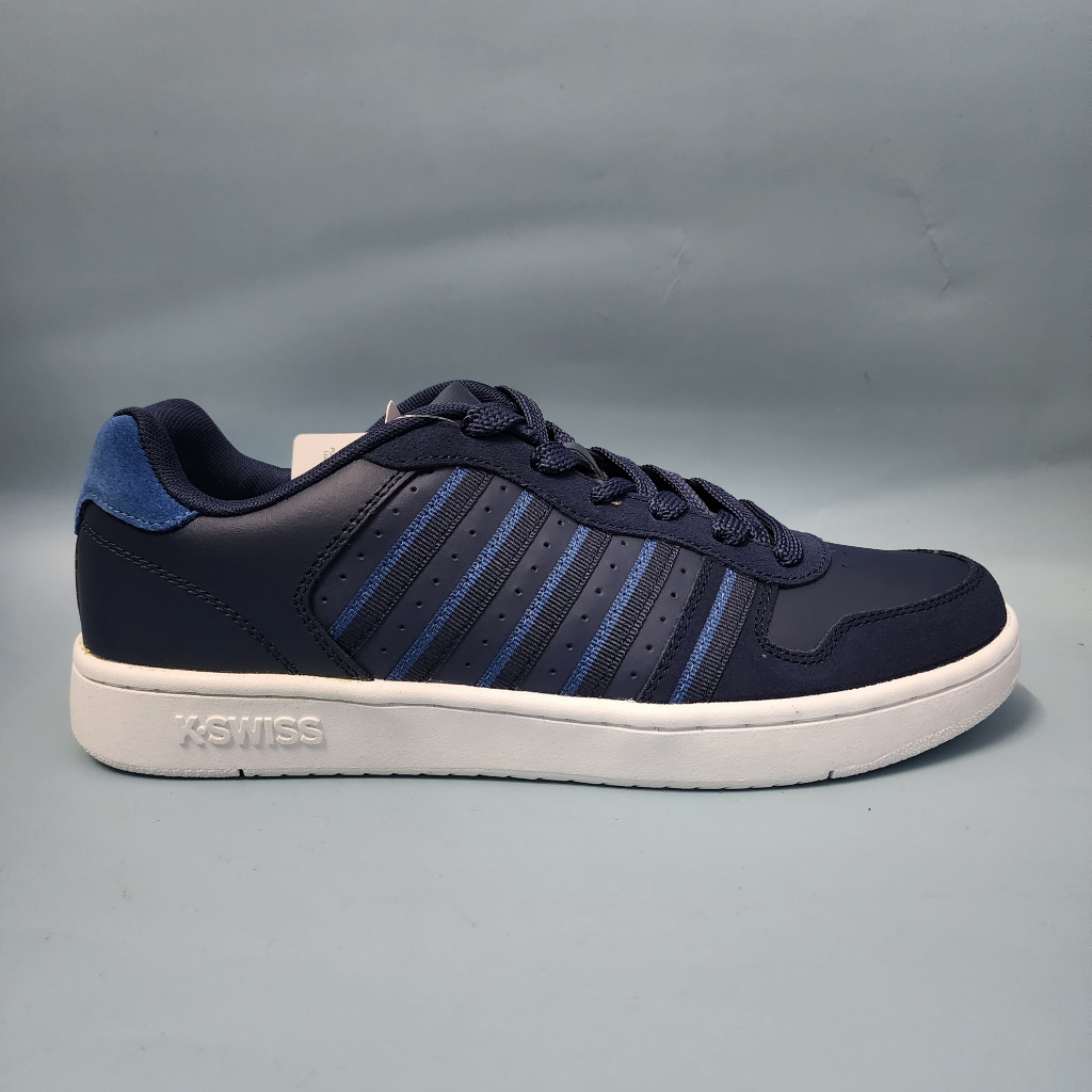 Giày Kswiss cổ thấp da xanh đen nam