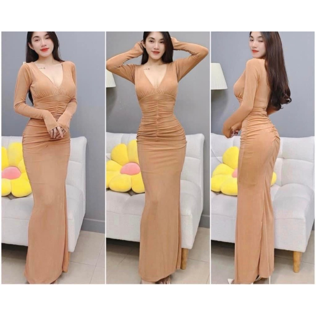 Đầm Body Nhúng Tay Dài