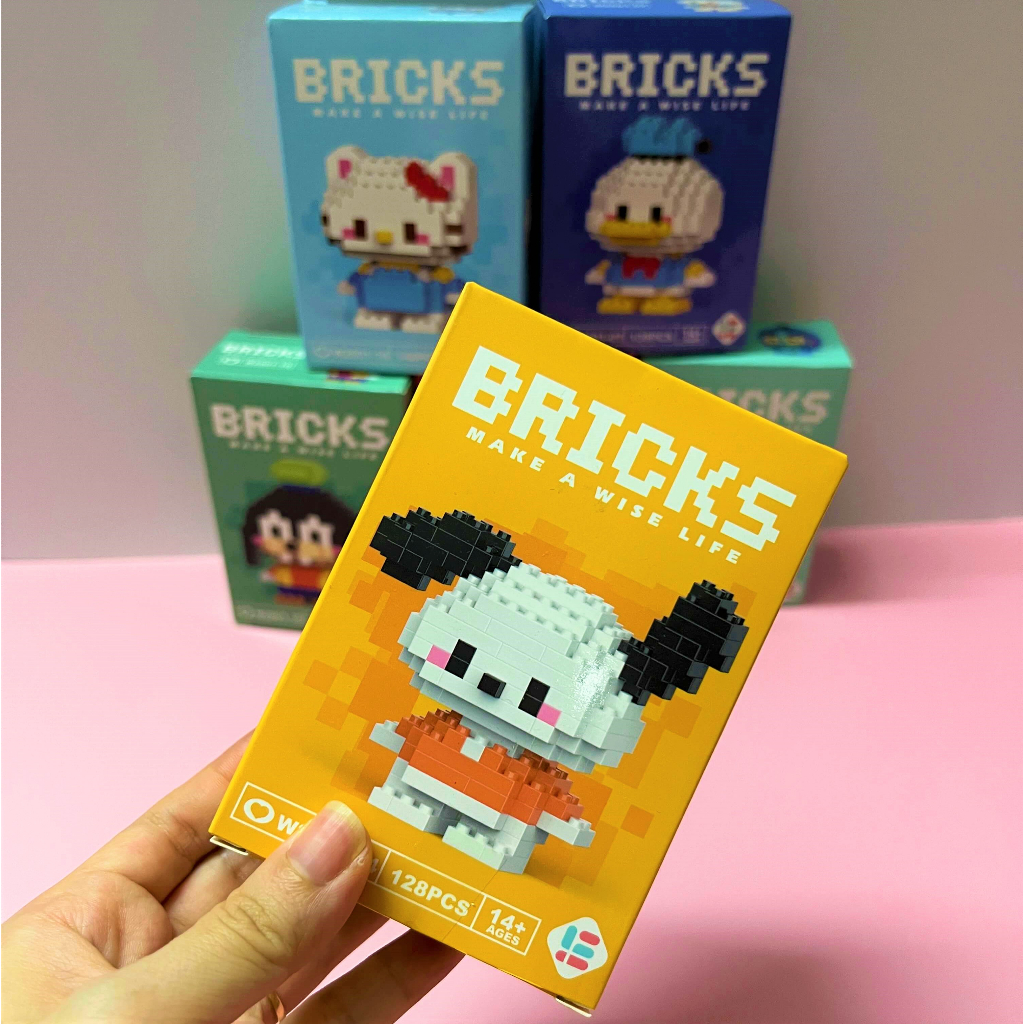 Mô Hình Lắp Ráp hoạt hình, Đồ Chơi Lắp Ráp Gấu Dâu, Kuromi - Mèo Béo Kids Store