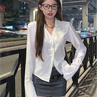 Áo sơ mi voan cổ nhọn