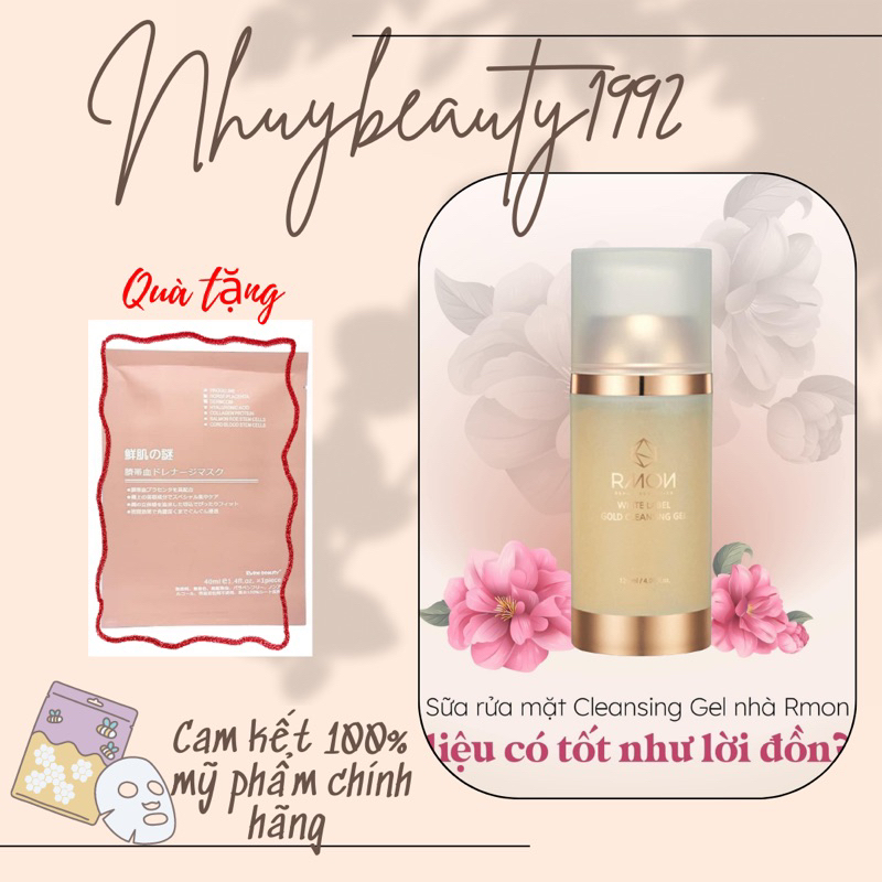 Sữa Rửa Mặt Thảo Mộc Rmon White Label Gold Cleansing Gel Hàn Quốc