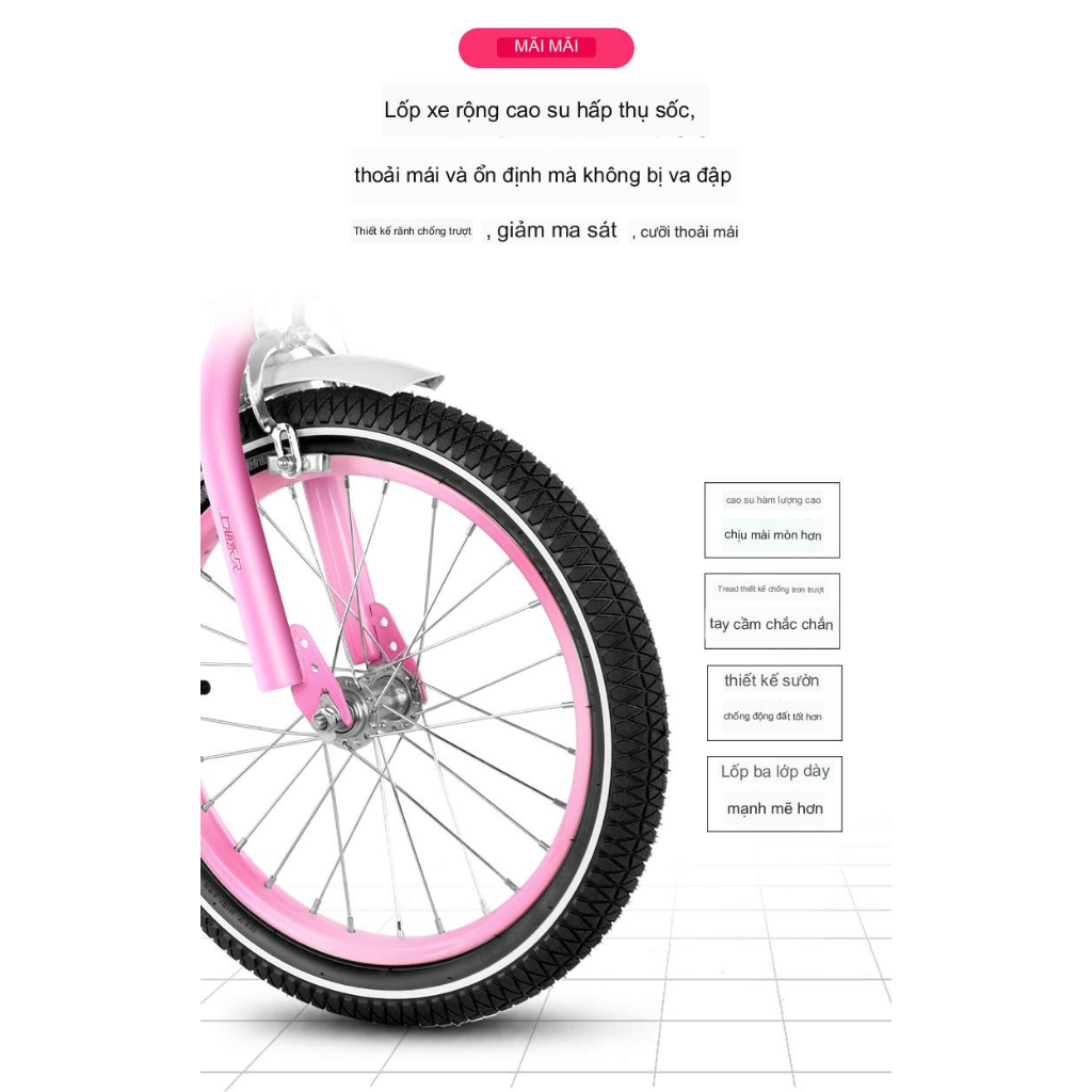 Xe đạp cho bé jinhu Xe đạp cho bé gái 2- 6 tuổi hàng nguyên hộp chưa lắp ráp