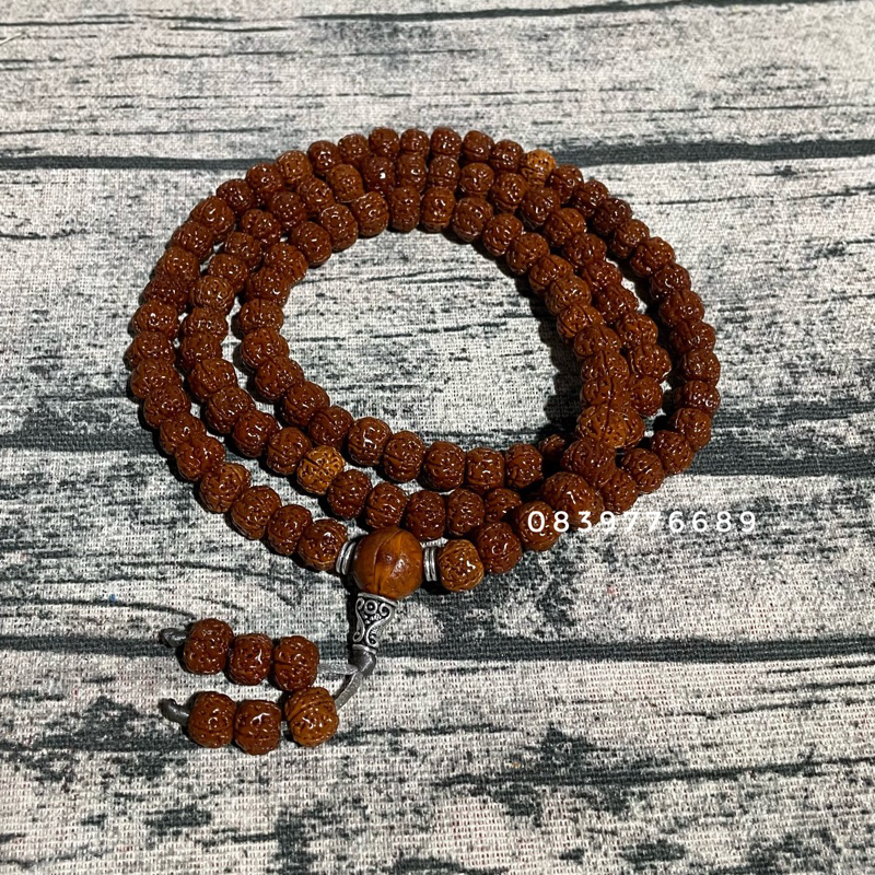 Vòng tay bồ đề kim cang phật giáo 108 rudraksha Dưỡng Bơ