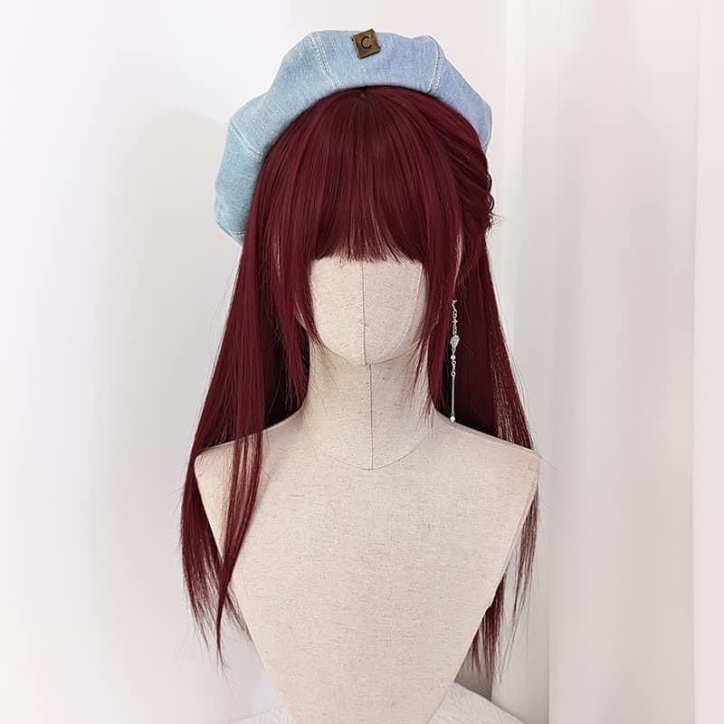 🌹🖤WIG TEEN/ TÓC GIẢ MÀU ĐỎ SIÊU HIẾM🌹🖤tặng kèm WIGCAP
