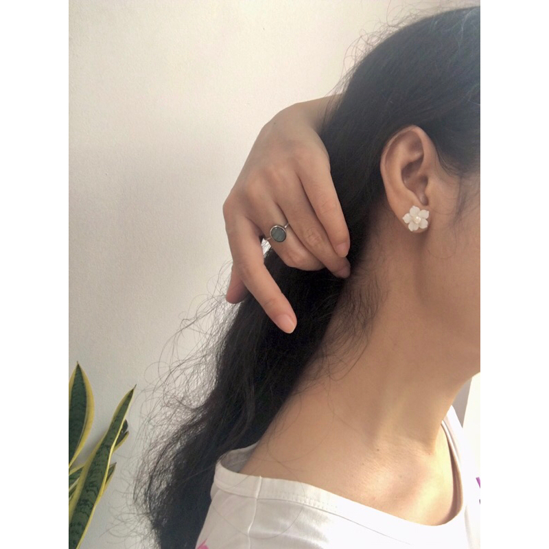 Bông tai hạt 5,3li, akoya mới 100%