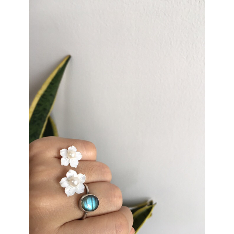 Bông tai hạt 5,3li, akoya mới 100%
