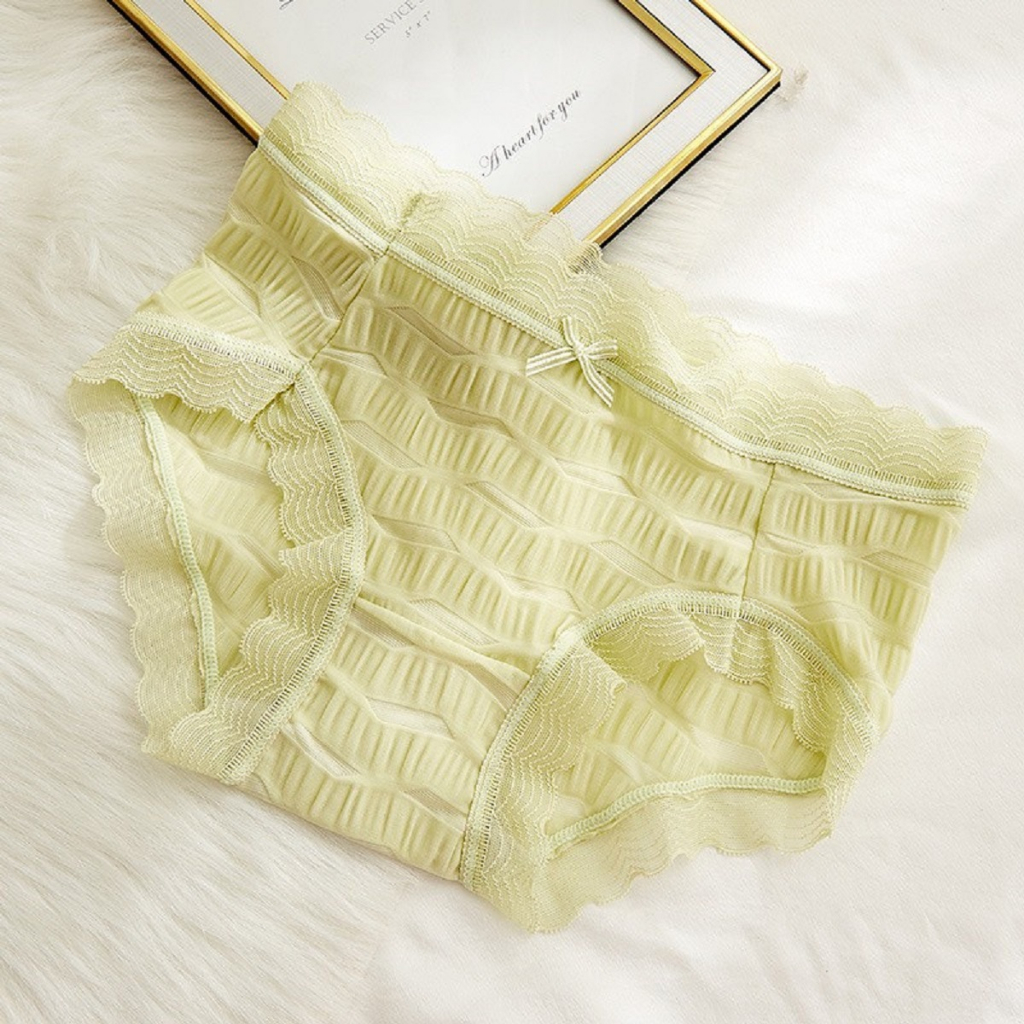 S24 Set 4 quần đúc su nhún 2 lớp cao cấp, siêu mềm mịn, thông hơi, thoáng khí, viền ren, đính nơ mát lạnh, điệu đà, quy