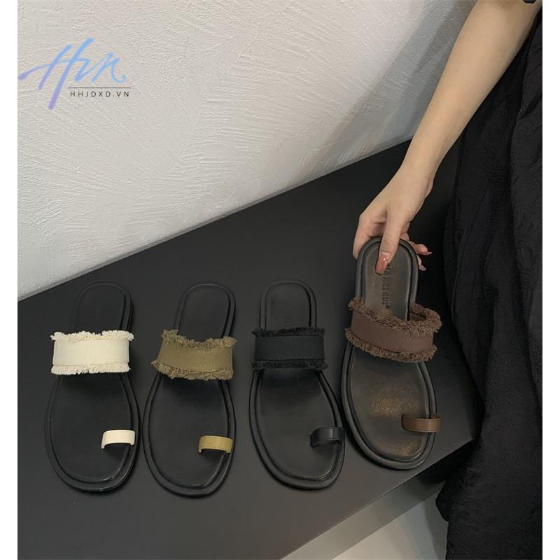 Dép nữ xỏ ngón da mẫu mới 2023 kl