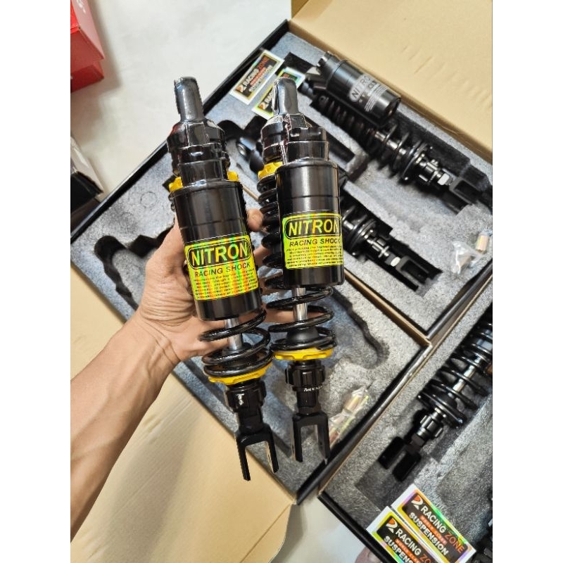 Phuộc sau Nitron bình dầu gắn Airblade (AB) Nouvo 4 5 6 NVX PCX Sh ý PS Dylan