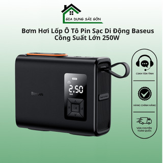 Máy bơm hơi lốp ô tô di động baseus mega energypump 250w