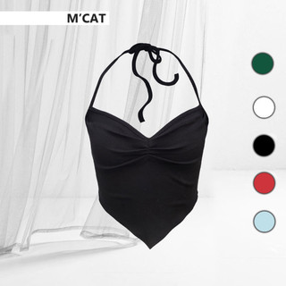 Áo croptop cổ tim nhún ngực eo nhọn Meliora thiết kế bởi M’CAT