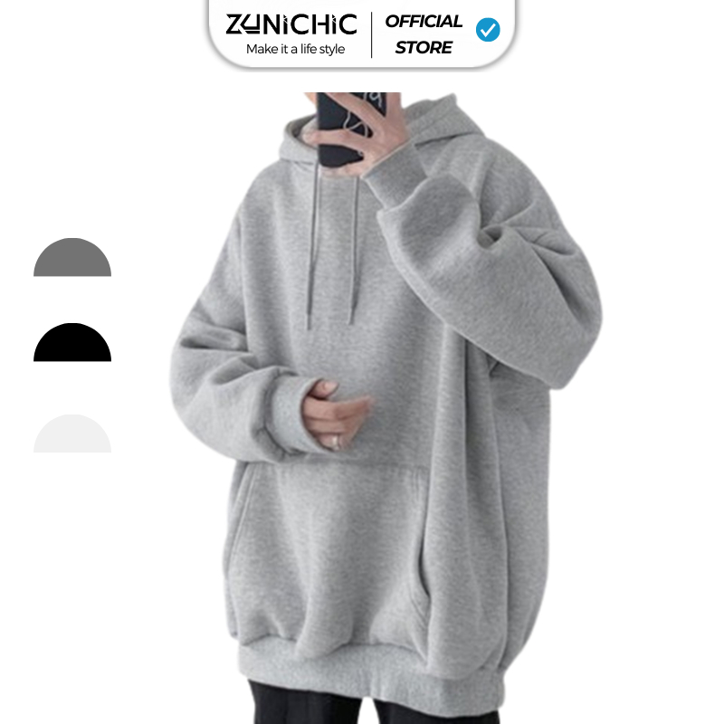 Áo khoác Hoodie Nam, Nữ Hoodie Basic Unisex Nỉ From Rộng Màu Xám - Basic Boutique HDT900 Zunichic | BigBuy360 - bigbuy360.vn