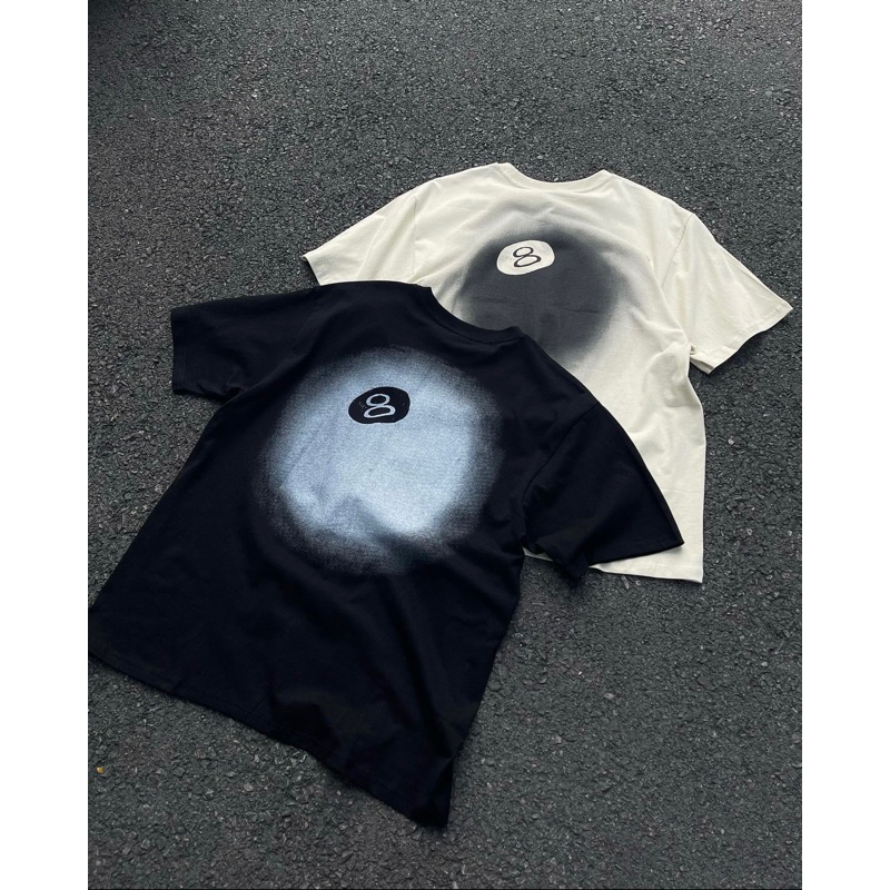 Áo Thun Stussy 8 Ball Fade Form Rộng Thời Trang Nam Nữ Unisex - Cotton Co Dãn 2 Chiều Cao Cấp