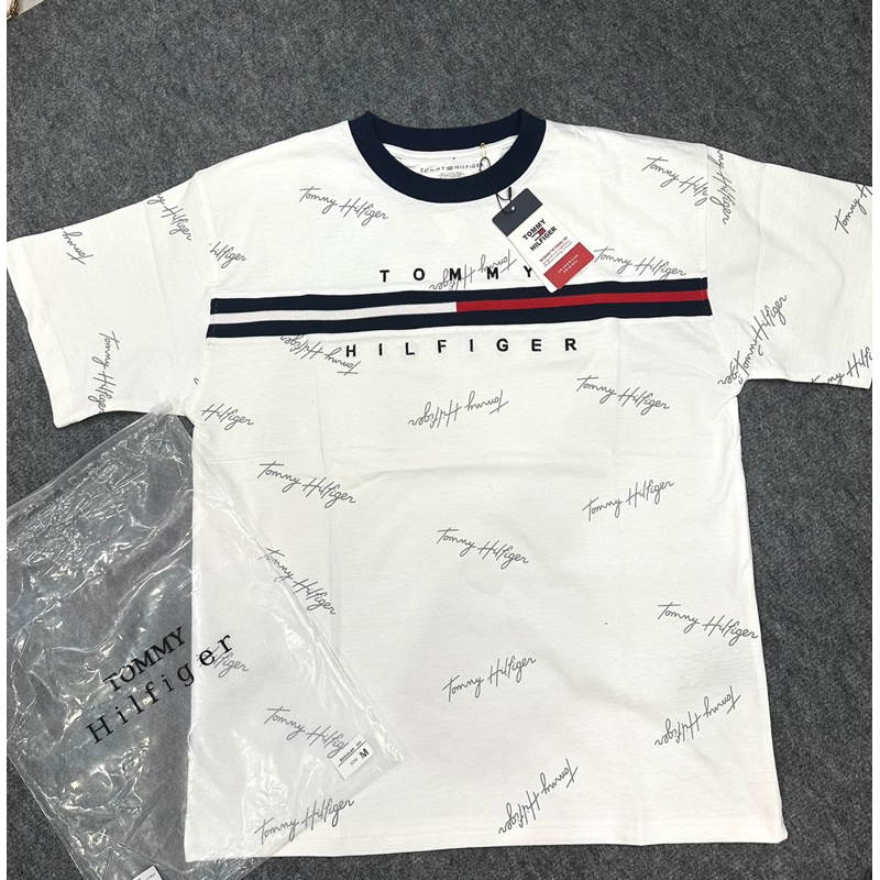 Tee Tommy Chữ Ký Unisex 100% Cotton