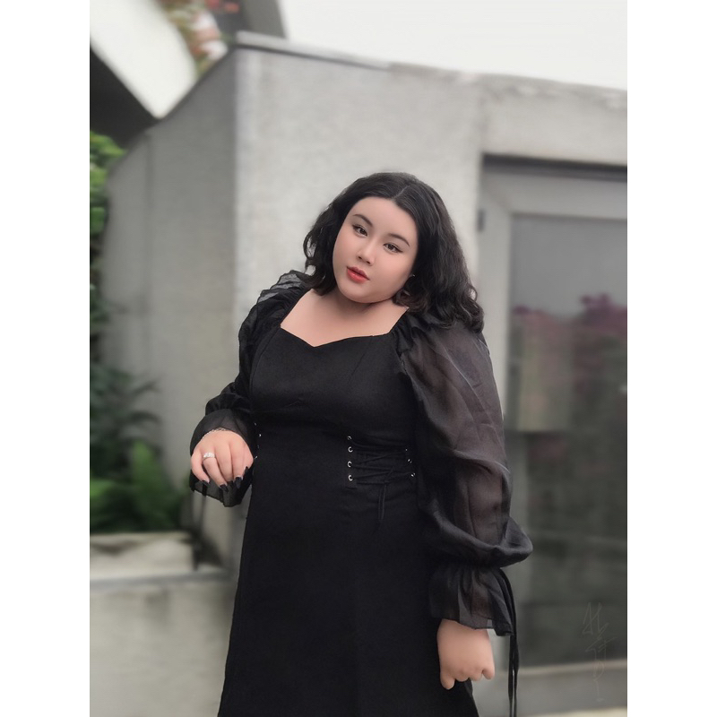 Đầm bigsize 60 - 90 ký dự tiệc hàng Quảng Châu thiết kế