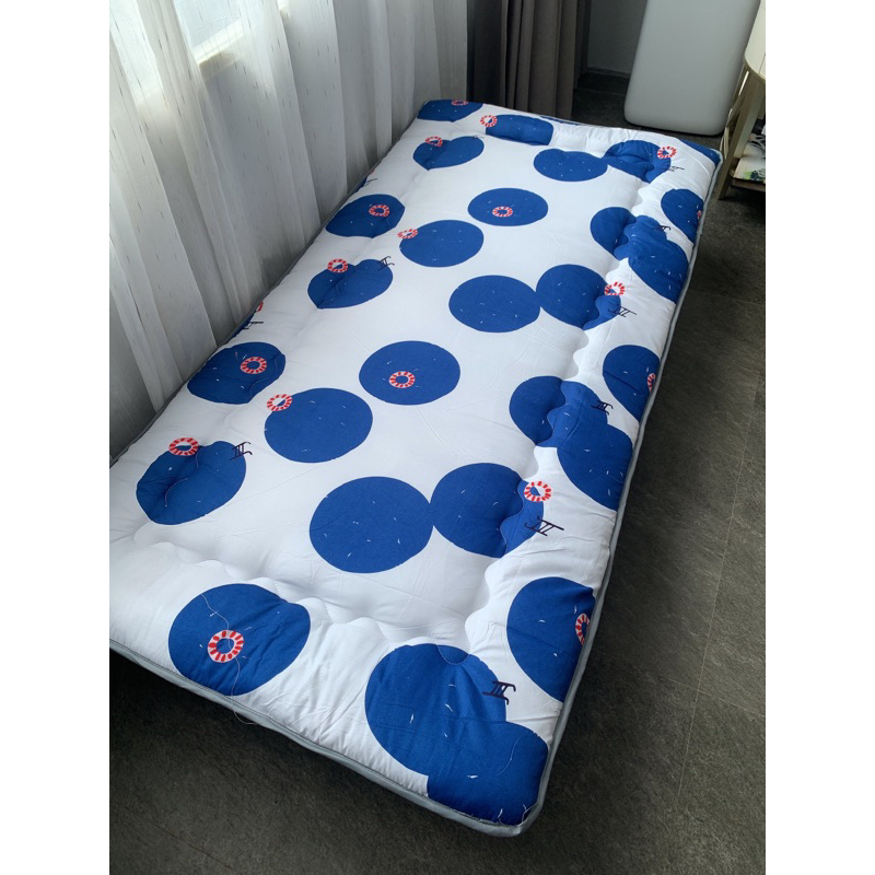 Topper nệm bông xuất Nhật cao cấp , Đệm Topper ngủ trưa văn phòng, Tấm làm mềm đệm cotton mềm mại